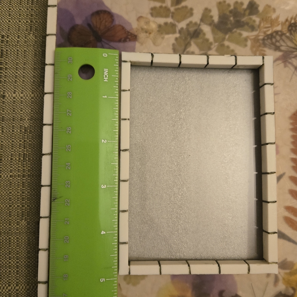 Secret Garden Frame 8.5 x 7" Resin Flower Butterflies Tile 5x3" Inset EUC‎ Table - Picture 9 of 10